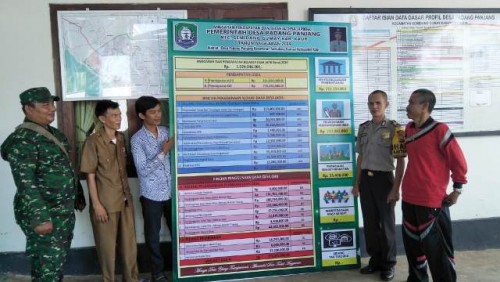 Papan Informasi Pembangunan Desa Padang Panjang, Kecamatan Semidang Gumay Kabupaten Kaur (Fhoto Muhtadin)